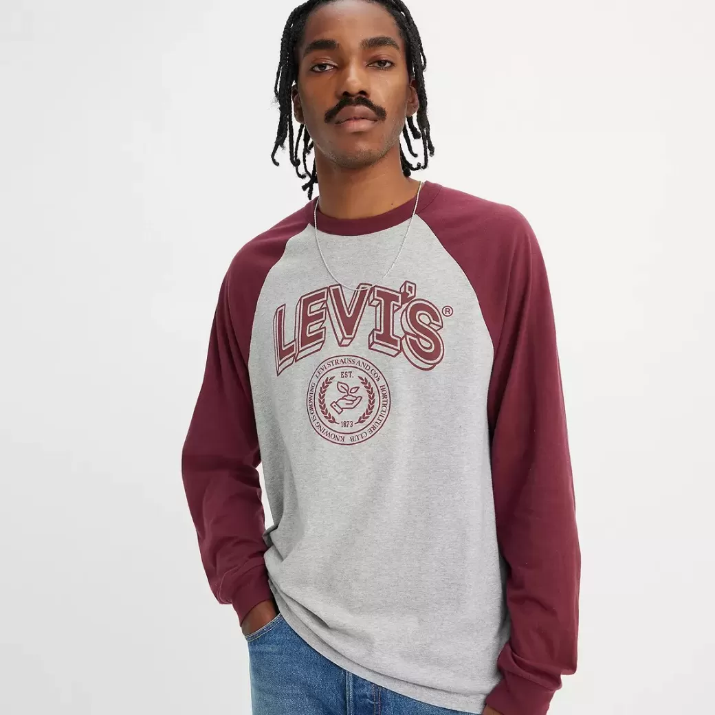 Levi's Langarmad Raglan-T-Shirt Med Tryck Outlet