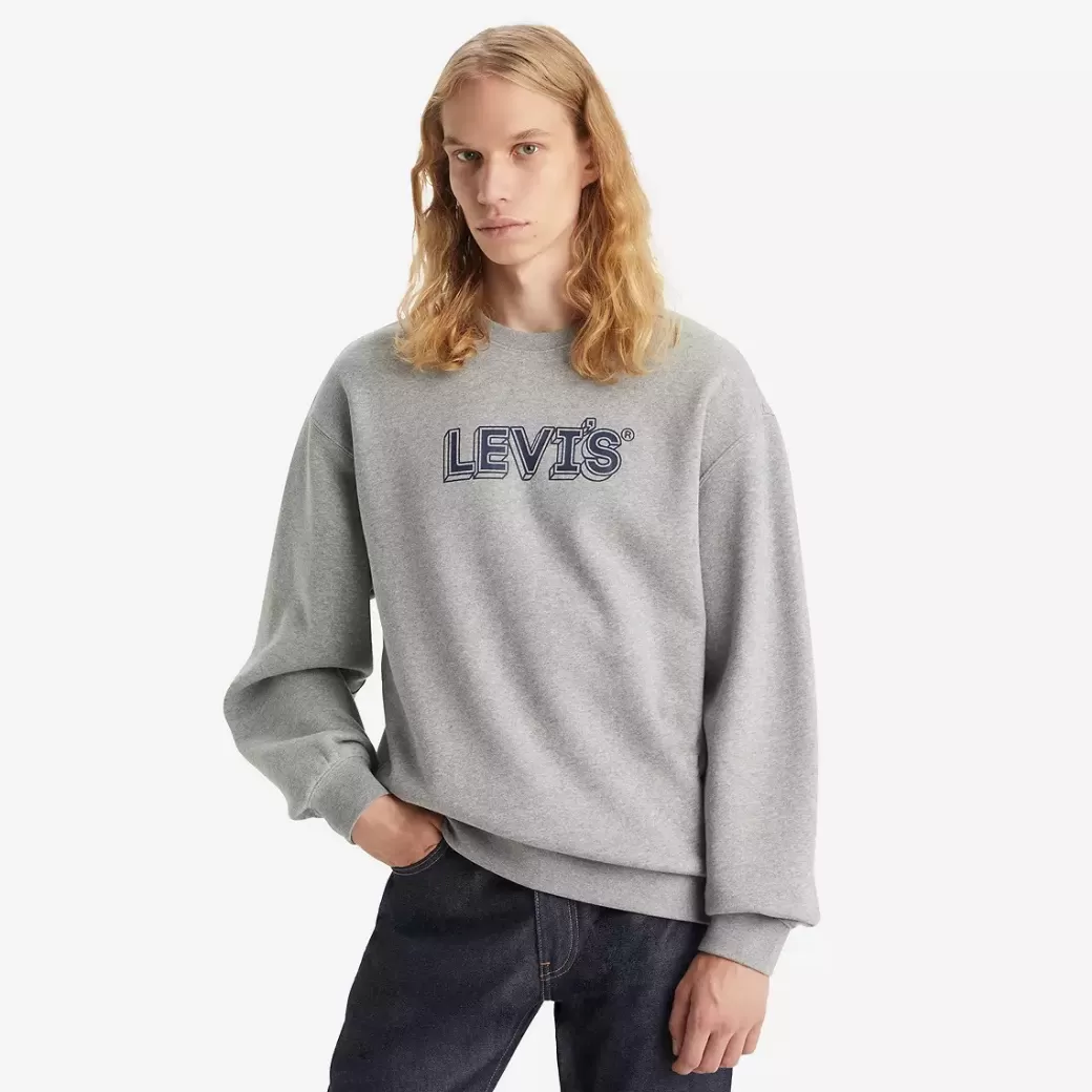 Levi's Ledig Sweatshirt Med Crewneck Och Bildtryck Online