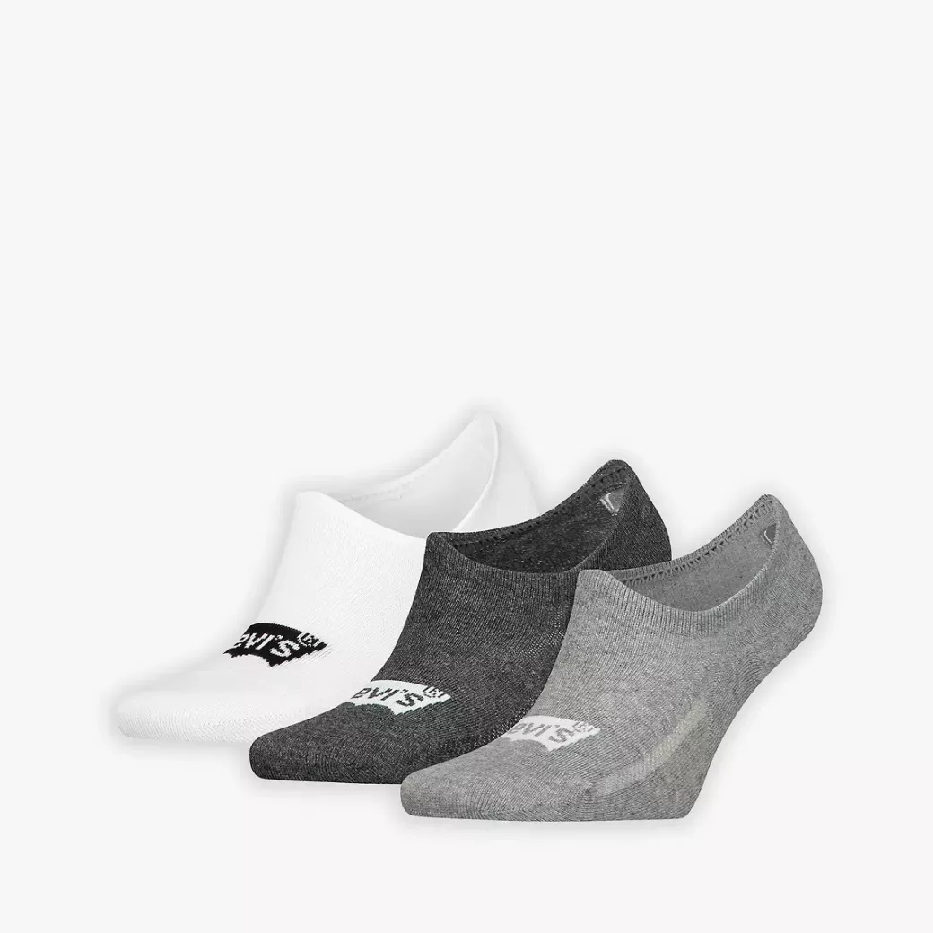 Levi's ® Hoga Strumpor Med Batwing-Logga I Atervunnen Bomull 3-Pack New