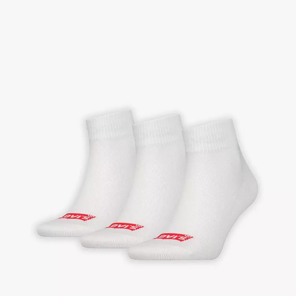 Levi's ® Mellanhoga Strumpor Med Batwing-Logga I Atervunnen Bomull 3-Pack Online