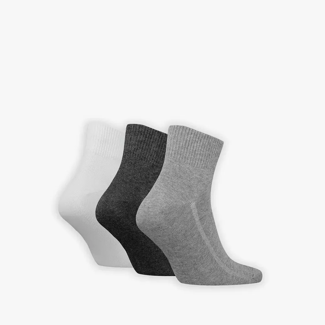 Levi's ® Mellanhoga Strumpor Med Batwing-Logga I Atervunnen Bomull 3-Pack Cheap