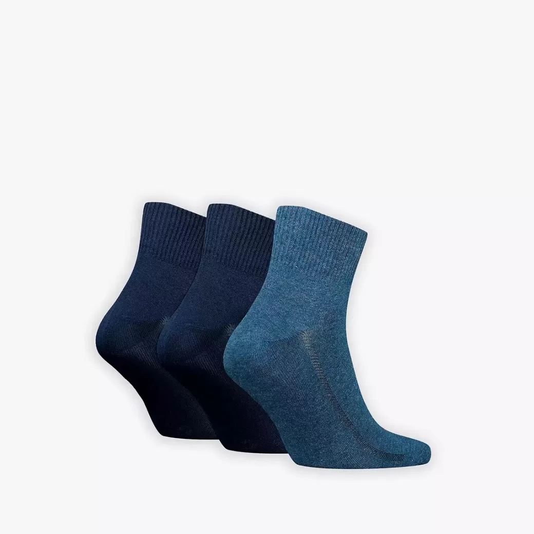 Levi's ® Mellanhoga Strumpor Med Batwing-Logga I Atervunnen Bomull 3-Pack Store