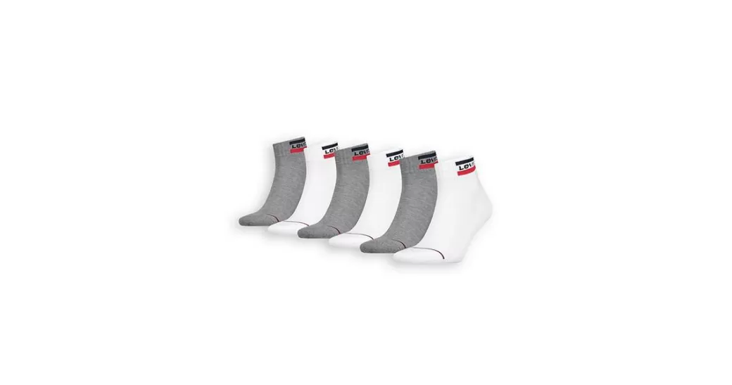 Levi's ® Mellanhoga Strumpor Med Sportswear-Logga 6-Pack Flash Sale