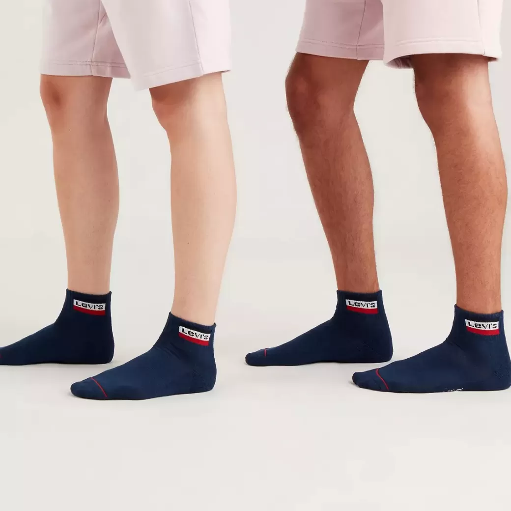 Levi's Mid Cut Sportstrumpor 2-Pack Outlet