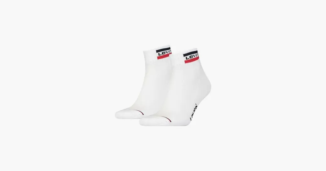 Levi's ® Mid Cut Sportstrumpor Med Logga 2-Pack Clearance