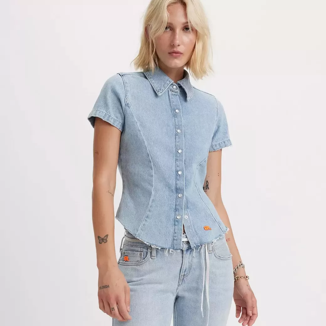 Levi's ® X Erl Fitted Jeansskjorta Shop