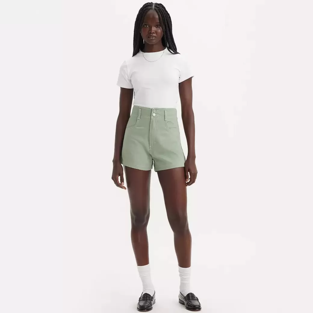 Levi's Mammashorts Med Hog Midja Discount