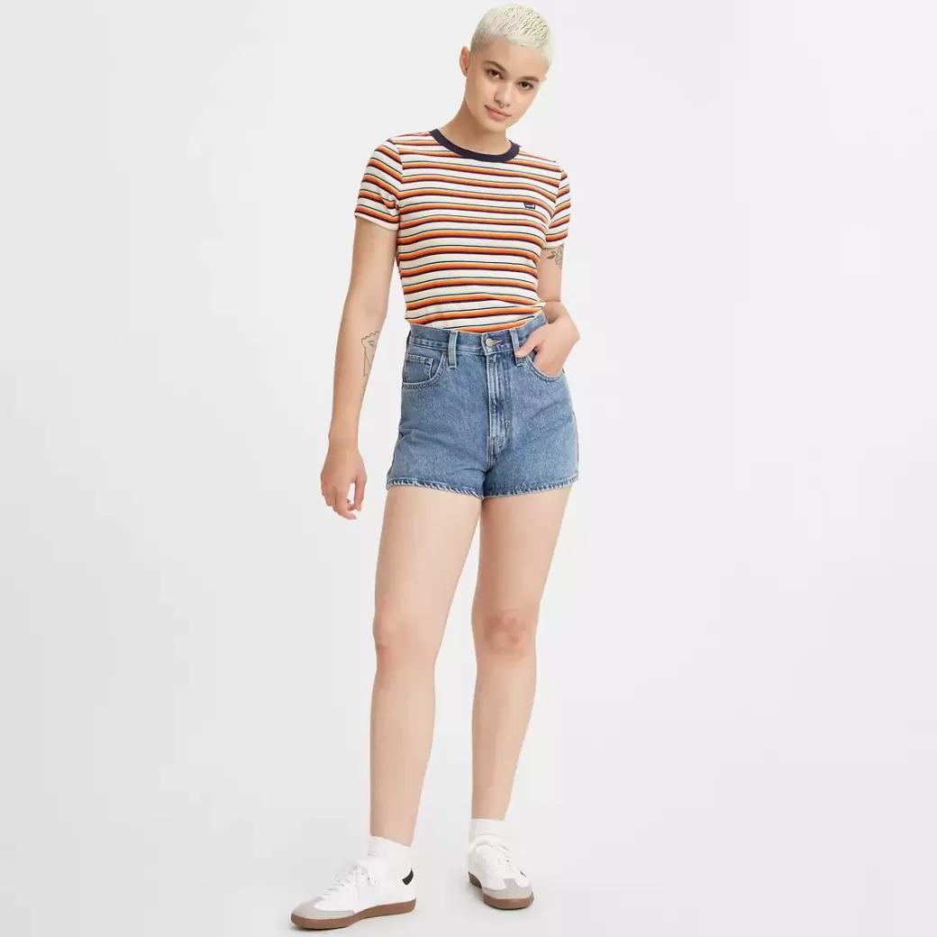 Levi's Mamma-Shorts Med Hog Midja Clearance