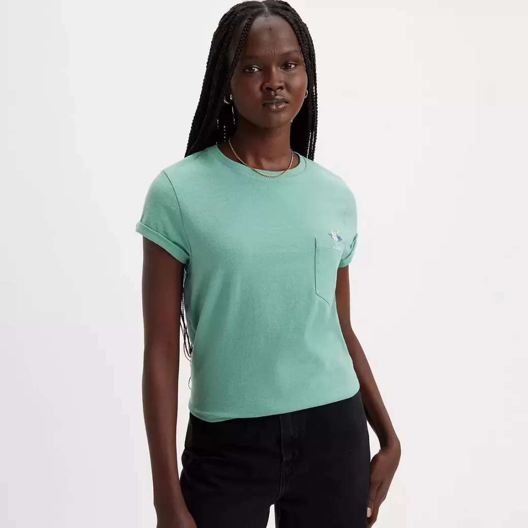 Levi's Margot-T-Shirt Med Ficka Och Tryck Cheap