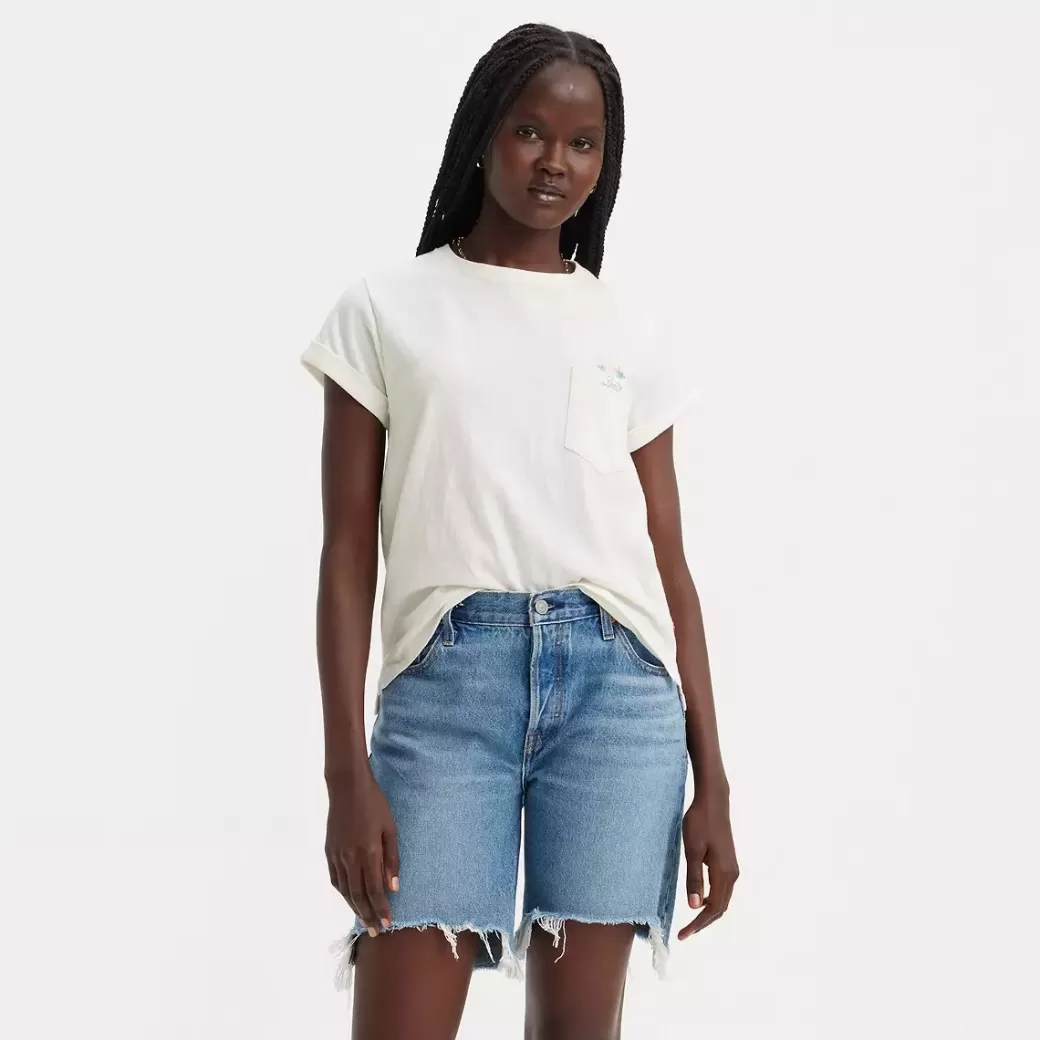 Levi's Margot-T-Shirt Med Ficka Och Tryck Flash Sale