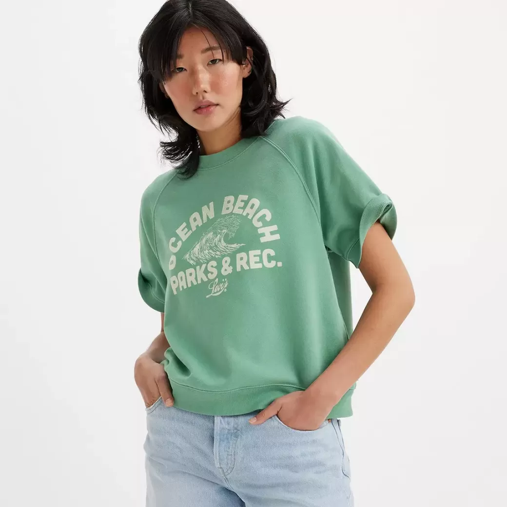 Levi's Marina Kortarmad Sweatshirt Med Tryck Discount