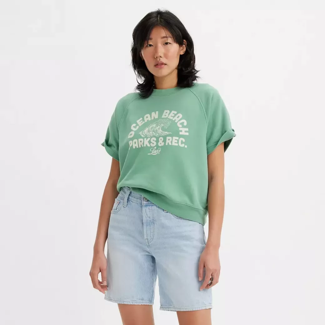 Levi's Marina Kortarmad Sweatshirt Med Tryck Discount