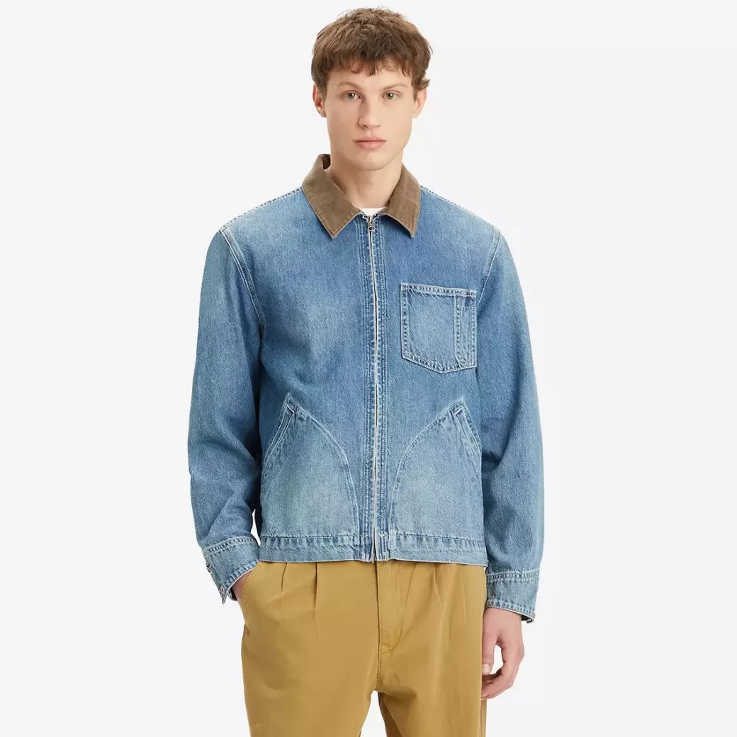 Levi's Mekanikertruckerjacka Med Blixtlas Sale