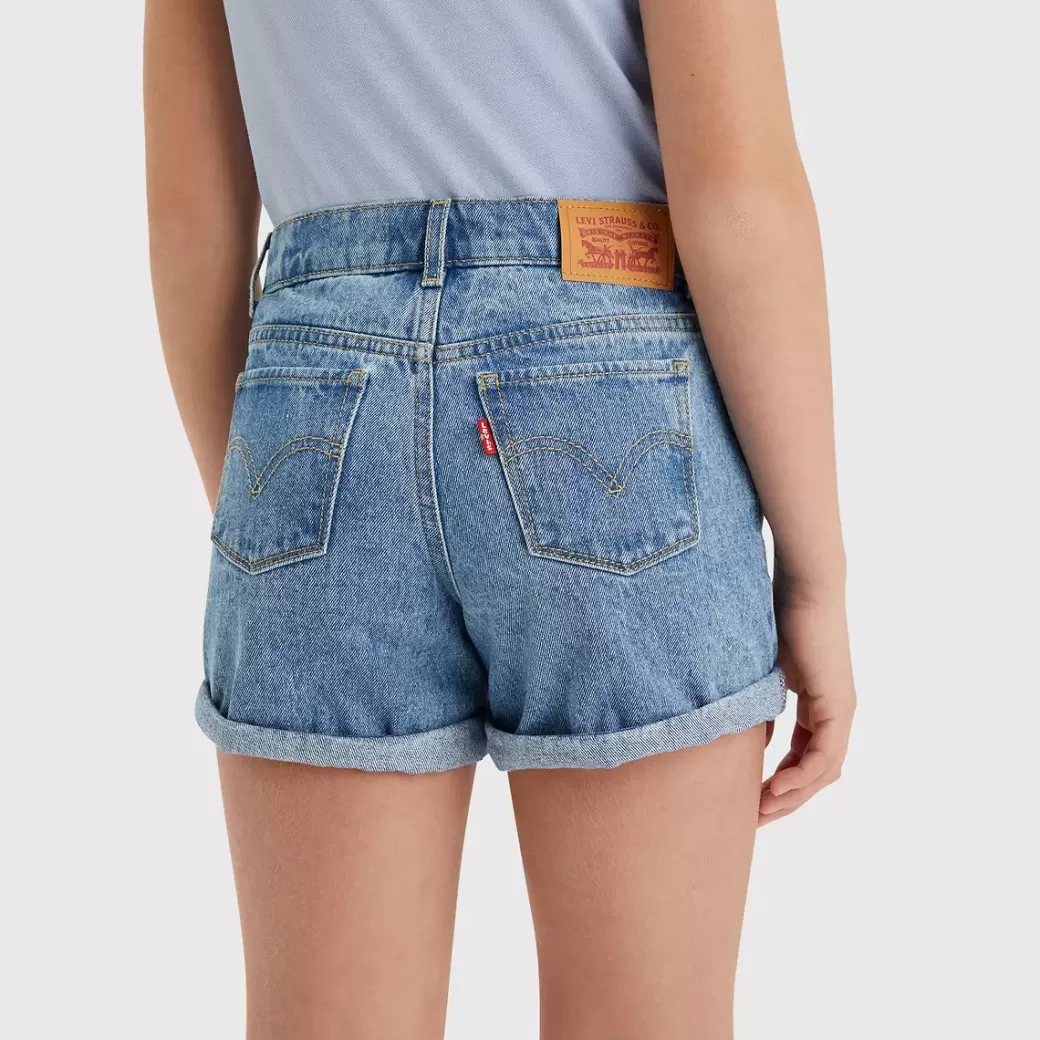 Levi's Mini Mom Shorts Med Uppvikt Fall For Tonåringar Outlet