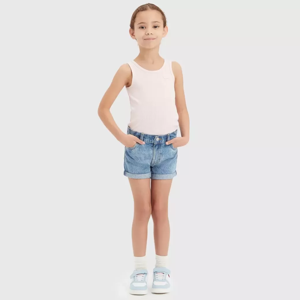 Levi's Mini Mom Uppvikta Shorts For Barn Best Sale