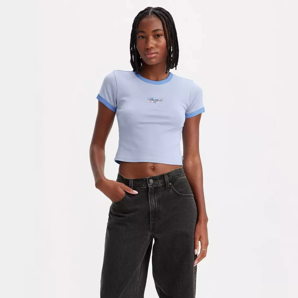 Levi's Mini-T-Shirt Med Tryck Och Fargade Muddar Outlet