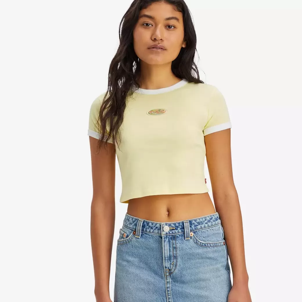 Levi's Mini-T-Shirt Med Tryck Och Fargade Muddar Flash Sale