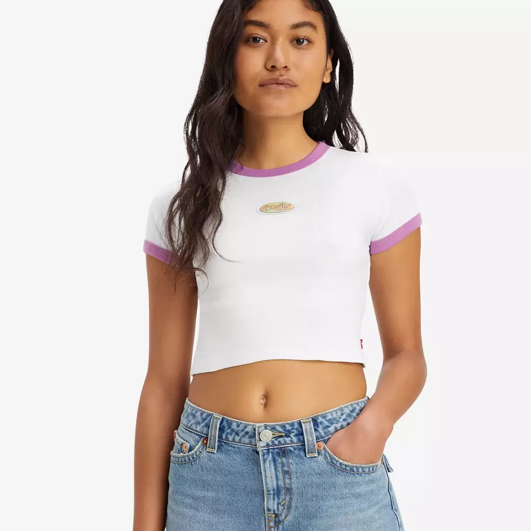 Levi's Mini-T-Shirt Med Tryck Och Fargade Muddar Flash Sale