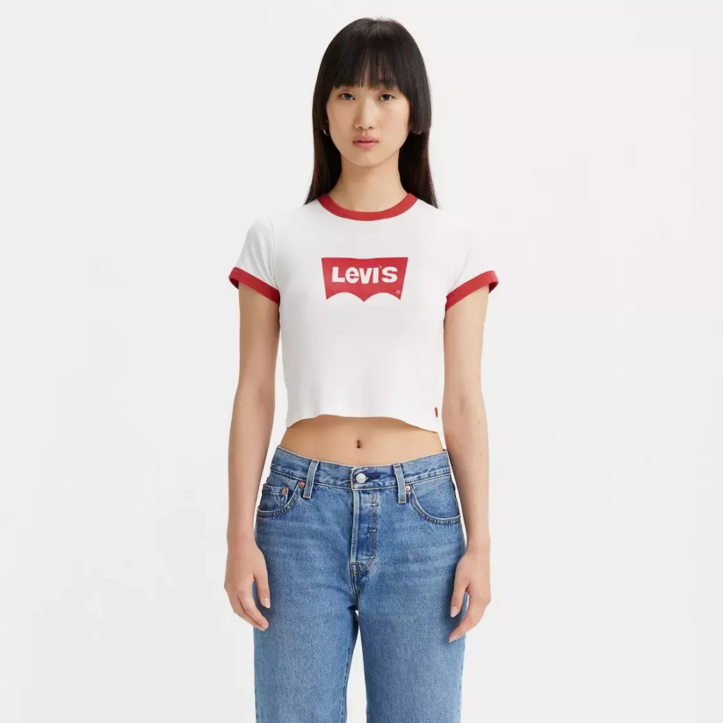 Levi's Mini-T-Shirt Med Tryck Och Fargade Muddar New