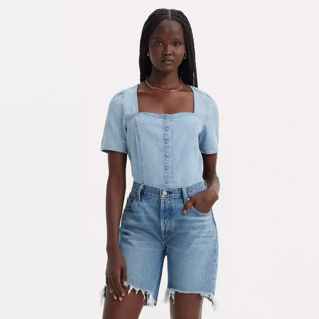 Levi's Pascale Kortarmad Blus Best Sale