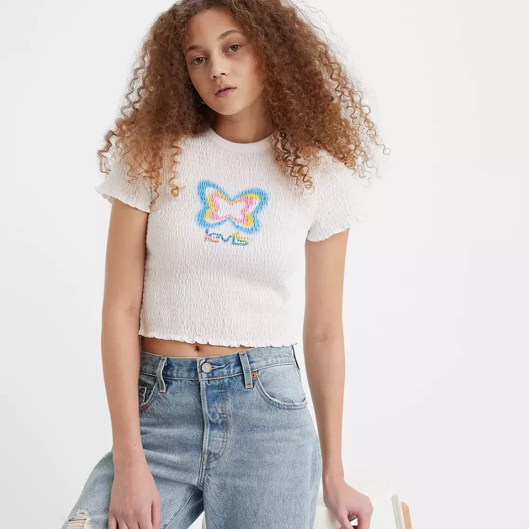 Levi's Popcorn-T-Shirt Med Tryck Outlet