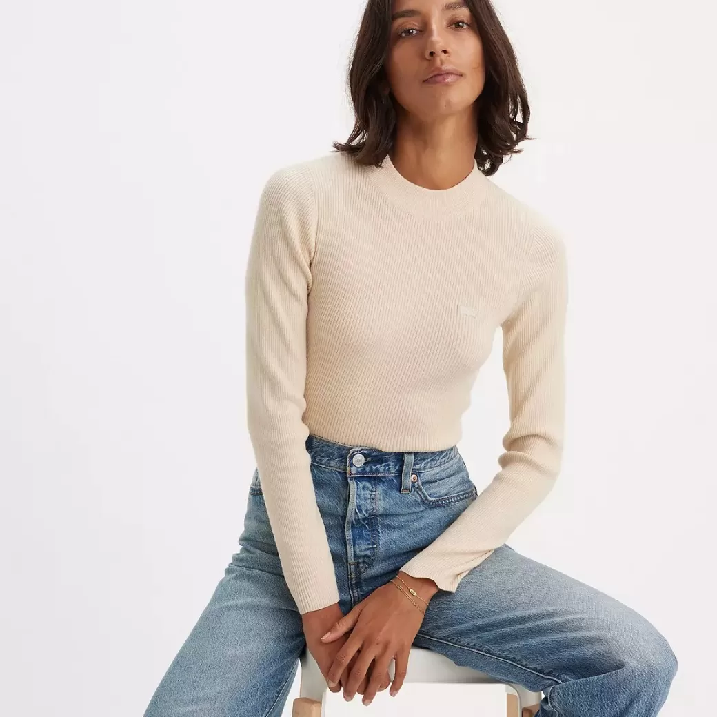 Levi's Ribbstickad Troja Med Rund Hals Hot