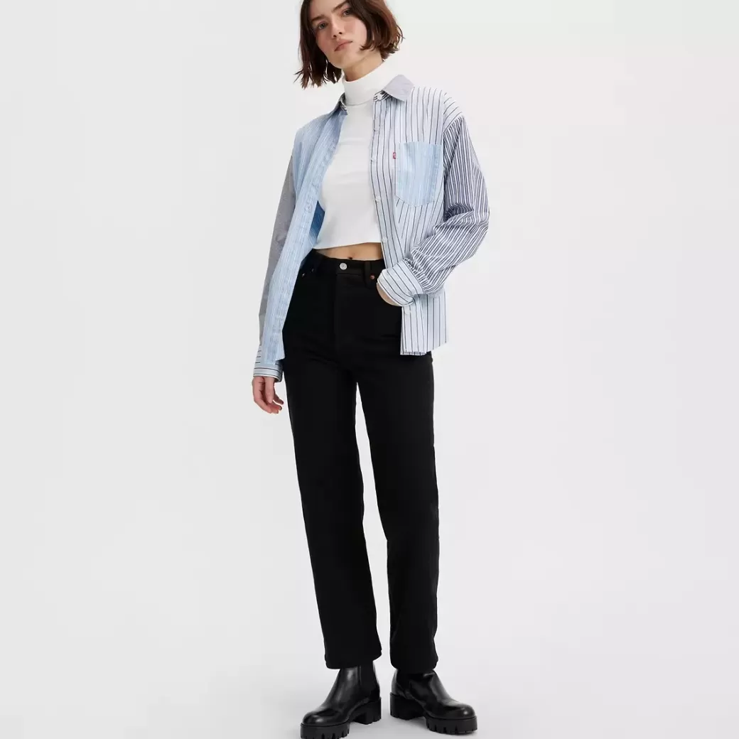 Levi's Ribcage Ankeljeans Med Raka Ben Cheap