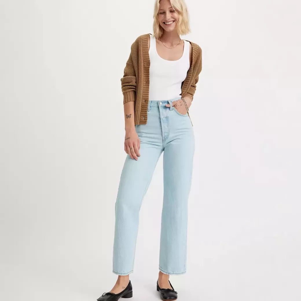 Levi's Ribcage Ankeljeans Med Raka Ben Clearance