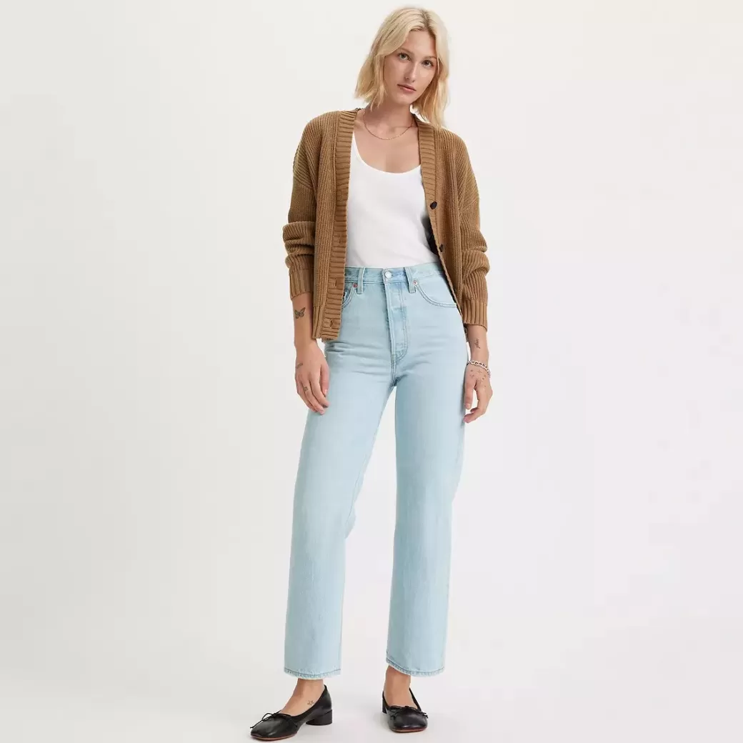 Levi's Ribcage Ankeljeans Med Raka Ben Clearance