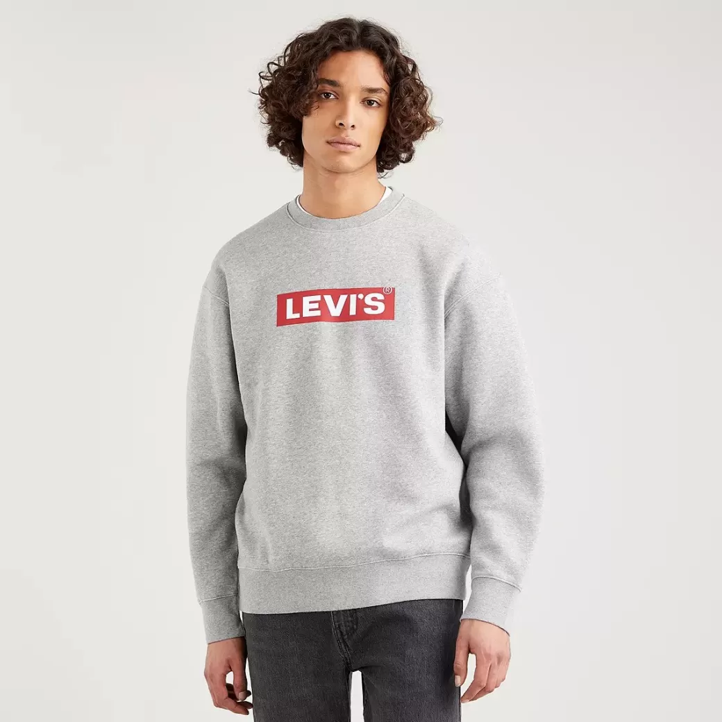 Levi's Rundhalsad Sweatshirt Med Tryck I Avslappnad Passform Shop
