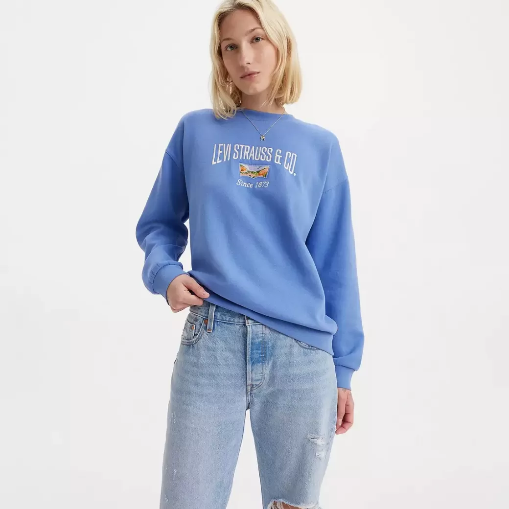 Levi's Salinas Crewneck Sweatshirt Med Tryck Discount