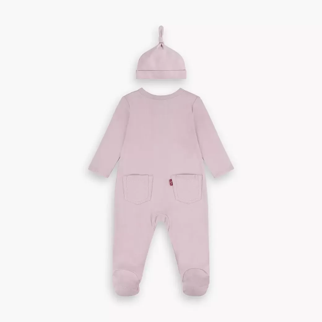 Levi's Set Med Babyoverall Med Fotter Och Mossa Hot