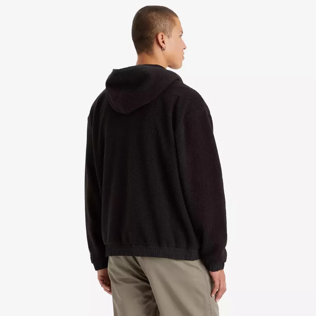 Levi's Sherpa-Sweatshirt Med Huva Och Dragkedja Cheap