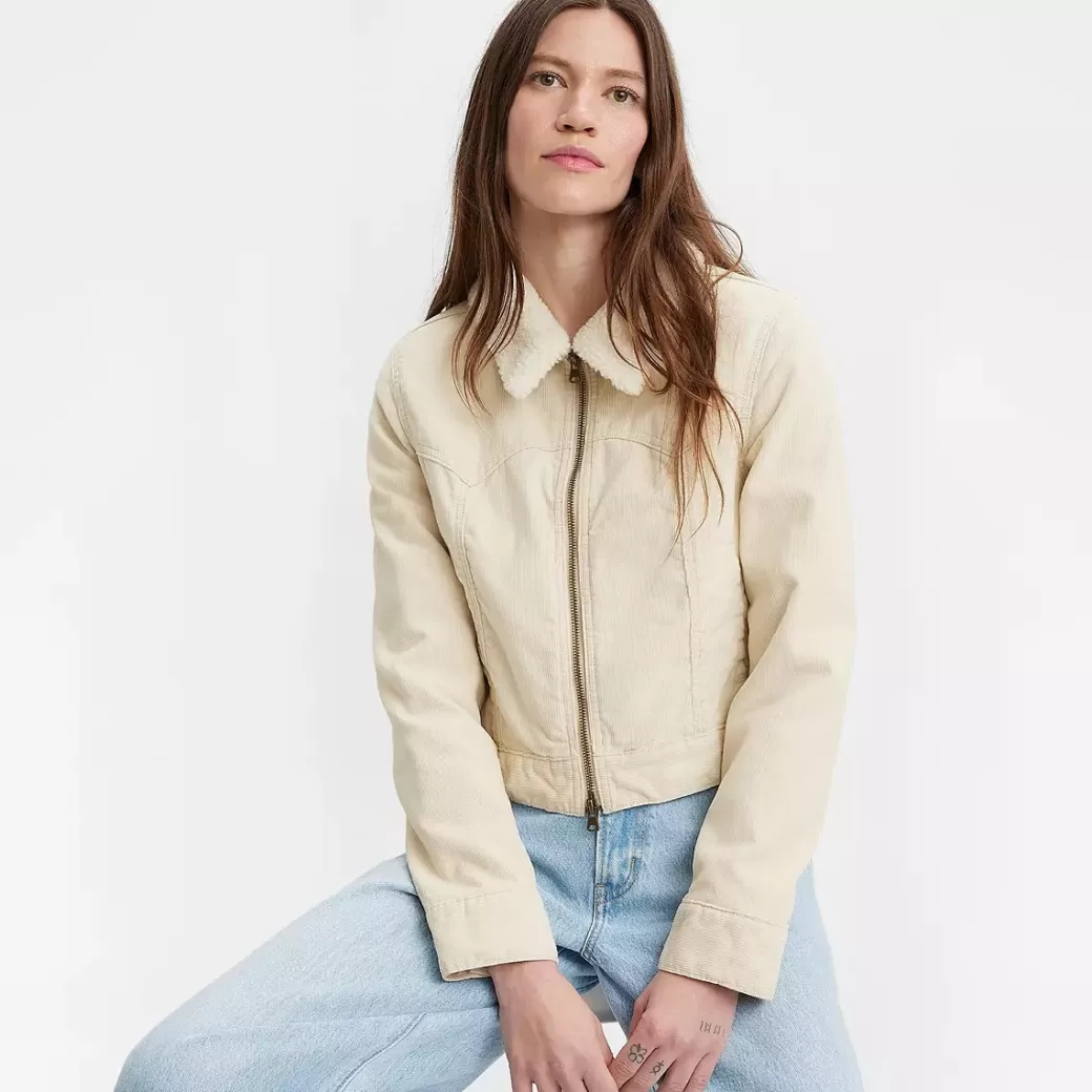 Levi's Slimmad Sherpatruckerjacka Med Dragkedja Cheap