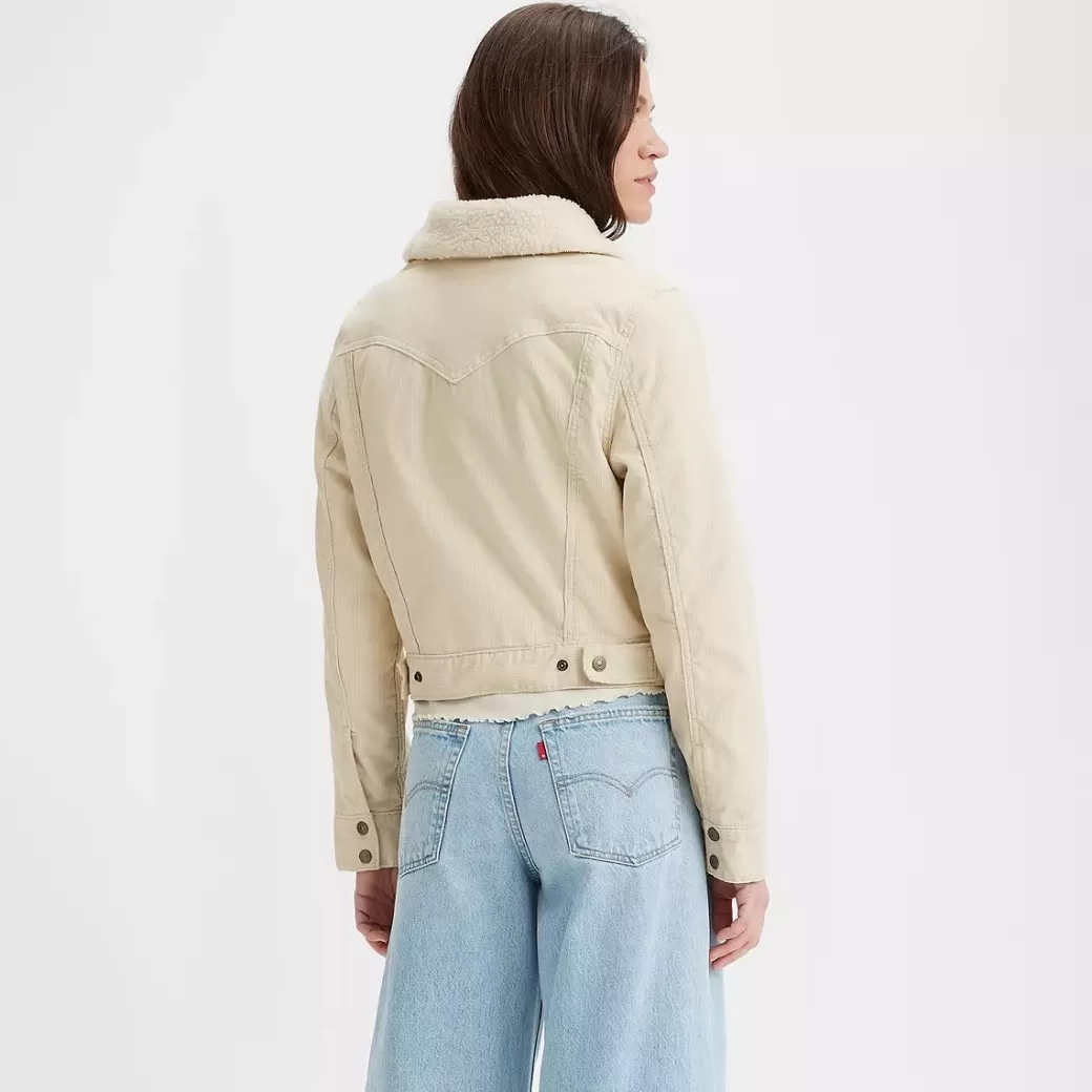 Levi's Slimmad Sherpatruckerjacka Med Dragkedja Cheap