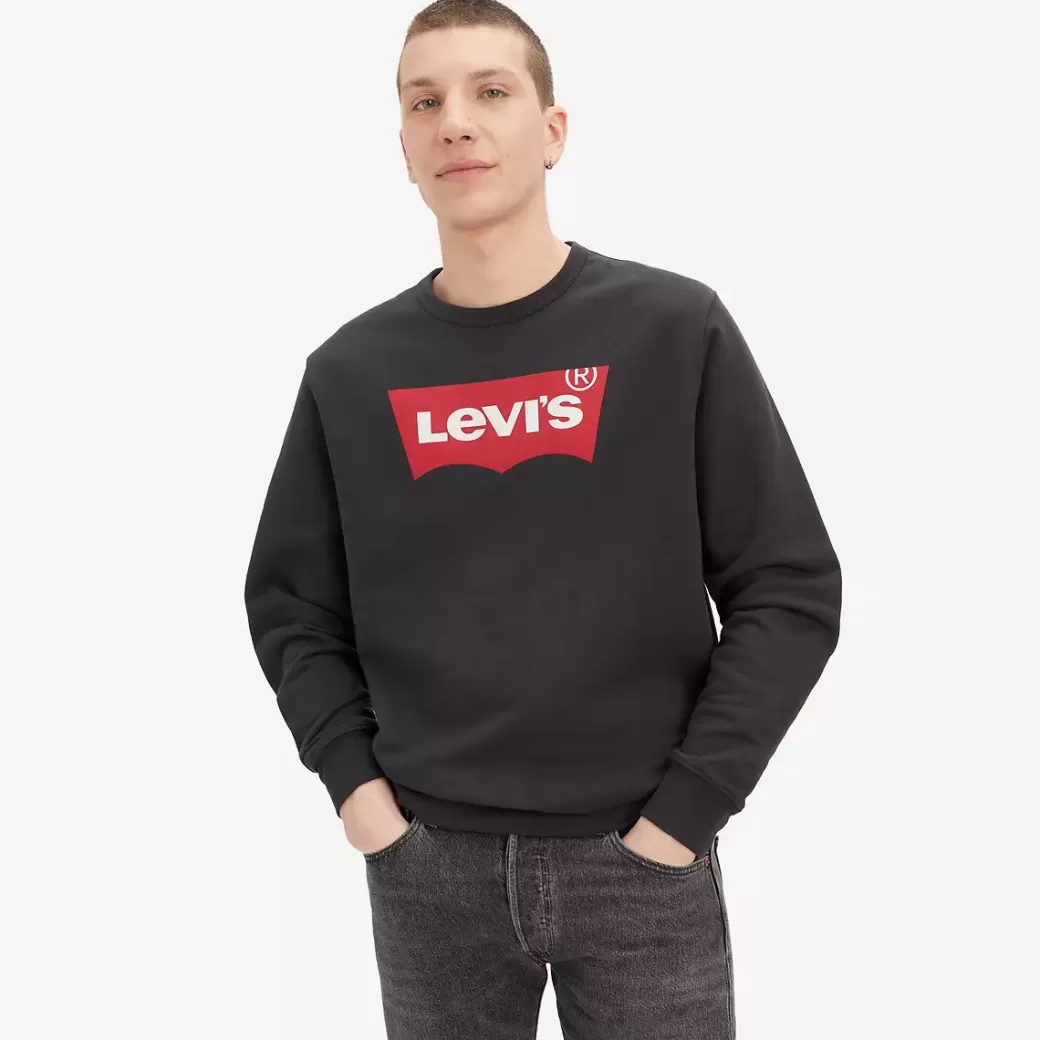 Levi's Standard Rundhalsad Sweatshirt Med Tryck Cheap