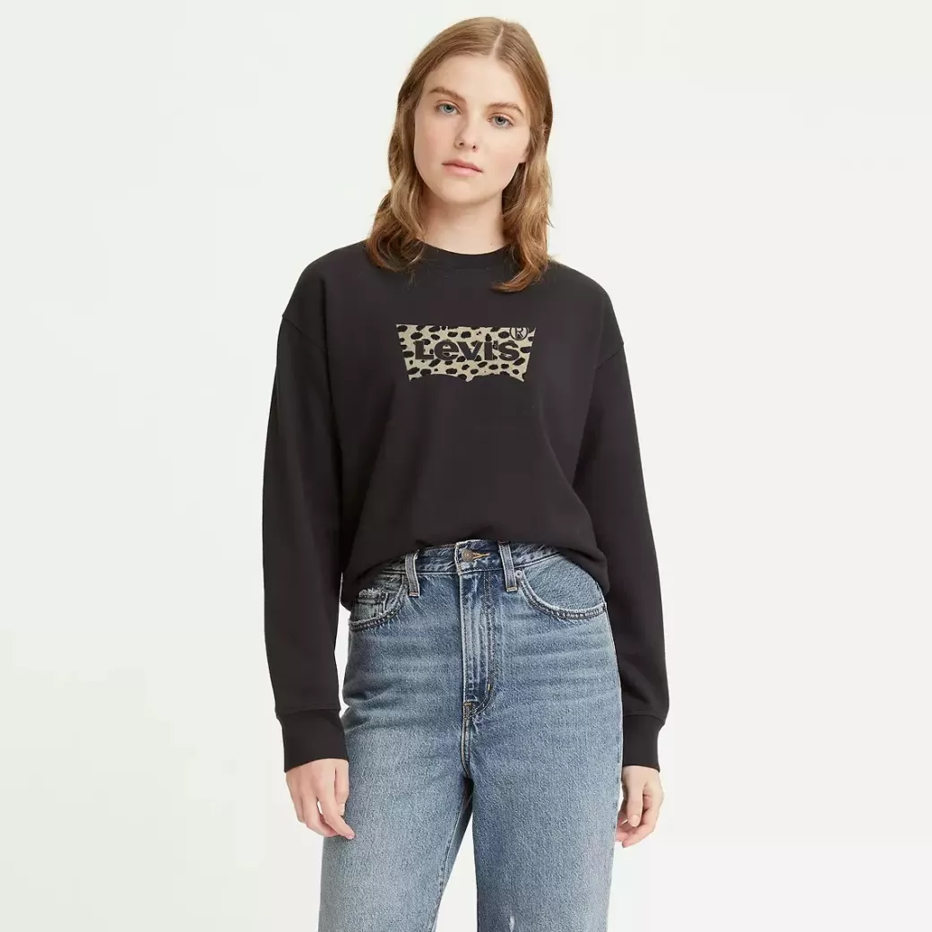 Levi's Standard-Sweatshirt Med Rund Hals Och Tryck Best