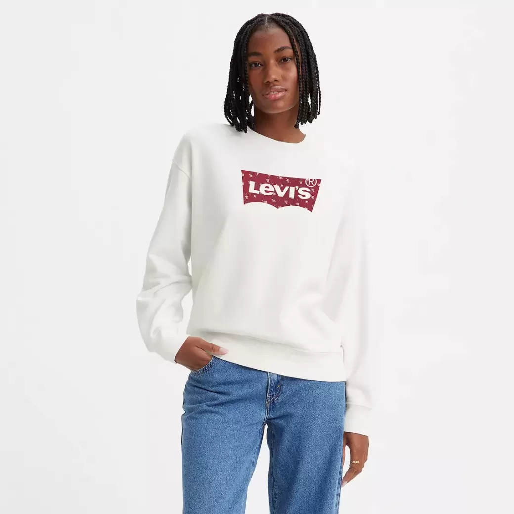 Levi's Standard-Sweatshirt Med Rund Hals Och Tryck Sale