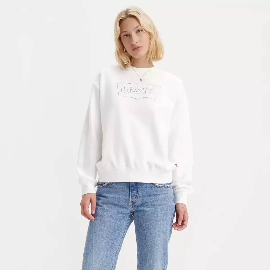 Levi's Standard-Sweatshirt Med Rund Hals Och Tryck Online