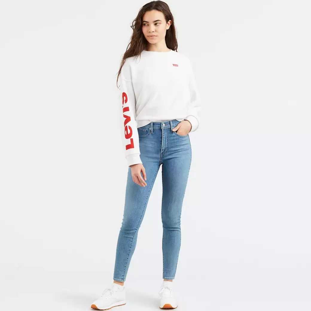 Levi's Super Skinny Jeans Med Hog Midja Outlet