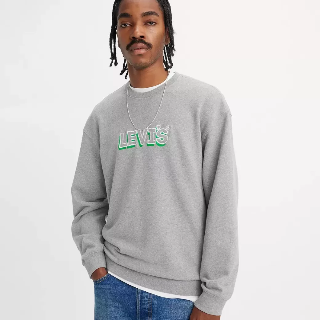 Levi's Sweatshirt I Relaxed-Fit Med Rund Hals Och Tryck Discount