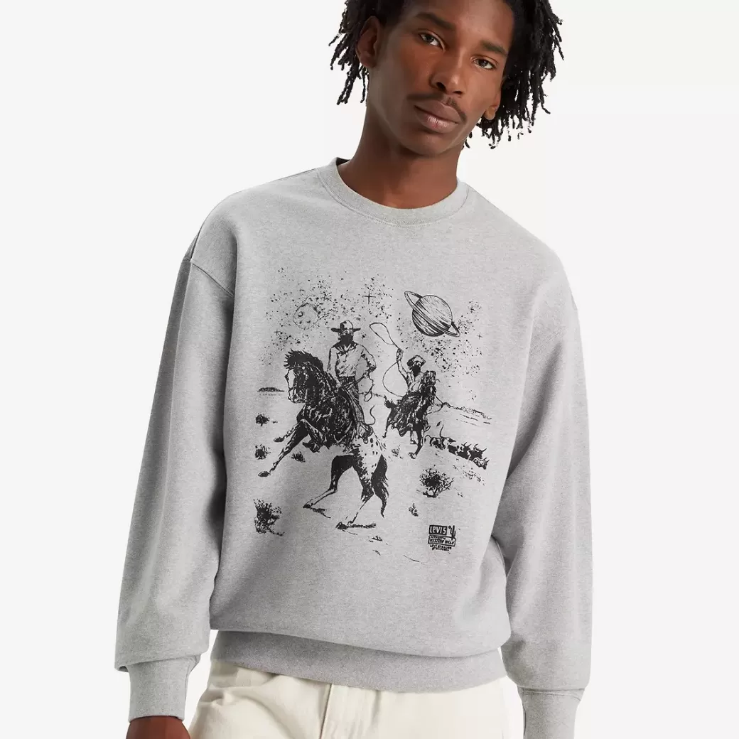 Levi's Sweatshirt I Relaxed-Fit Med Rund Hals Och Tryck Best Sale