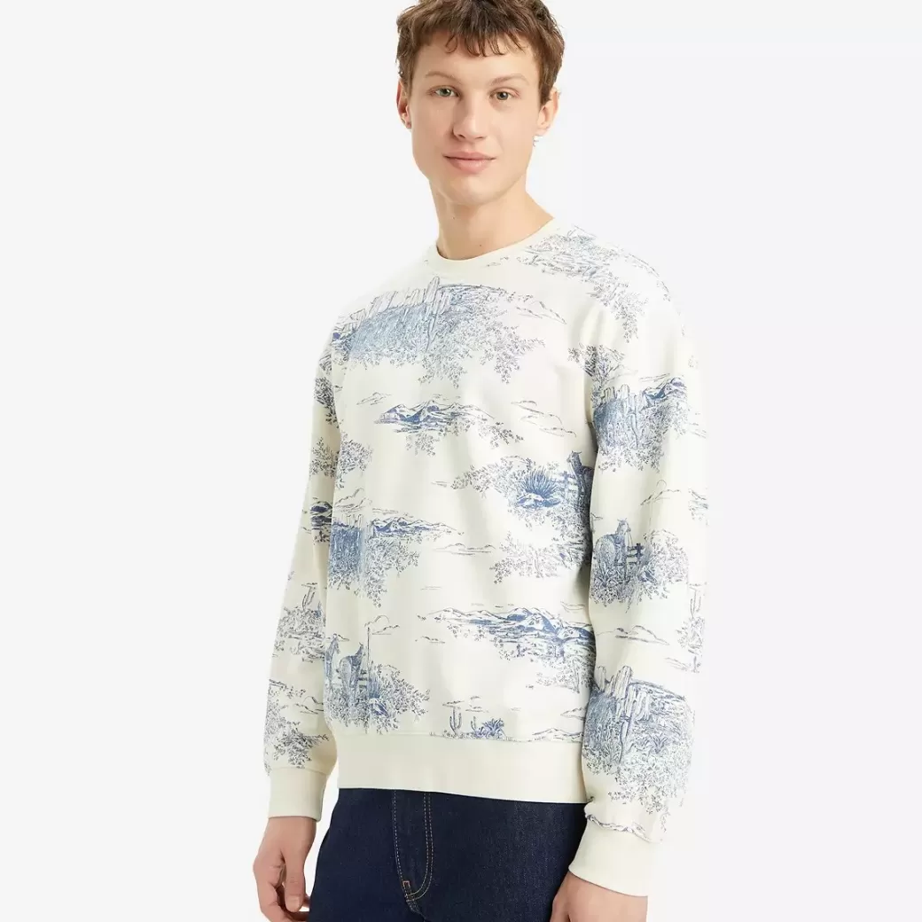 Levi's Sweatshirt I Relaxed-Fit Med Rund Hals Och Tryck Clearance