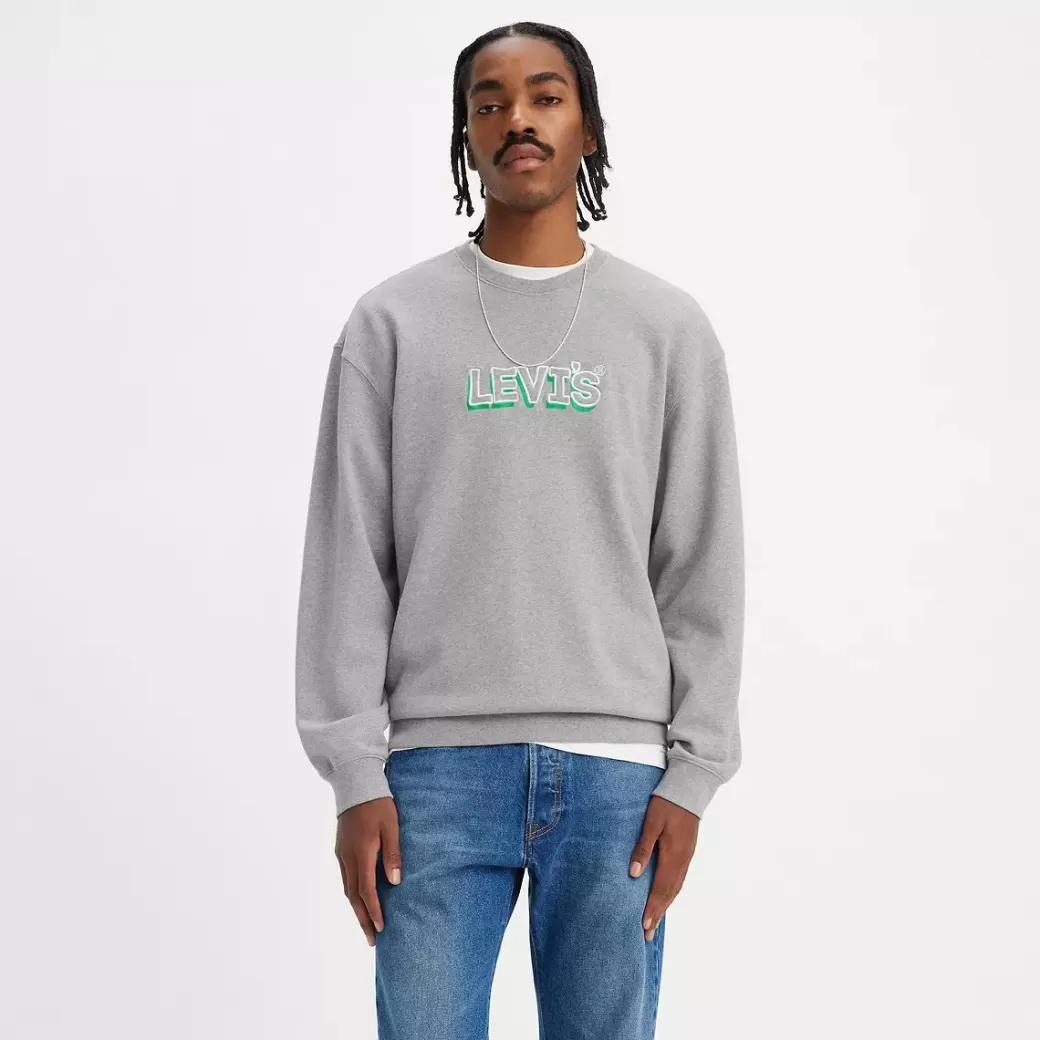 Levi's Sweatshirt I Relaxed-Fit Med Rund Hals Och Tryck Discount