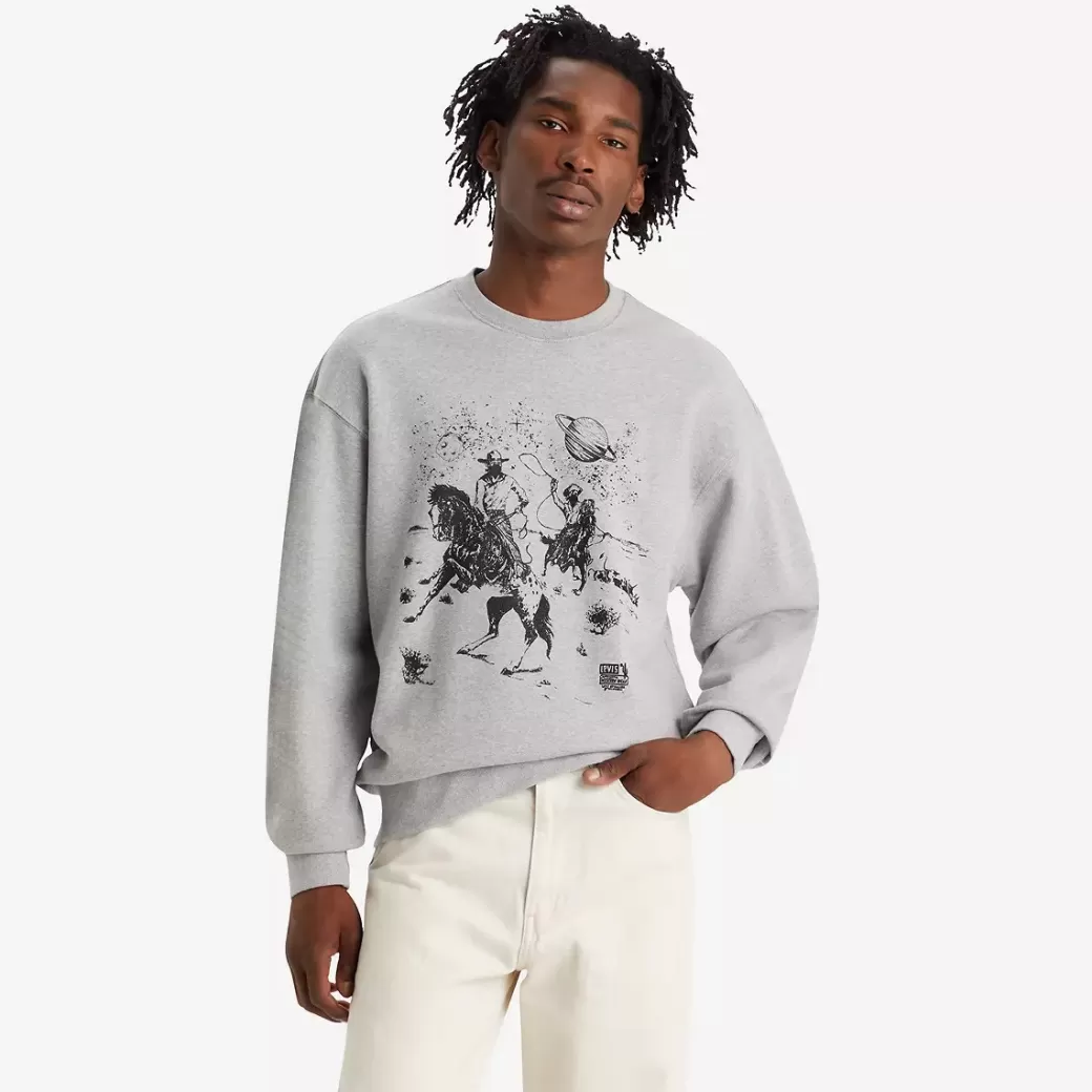 Levi's Sweatshirt I Relaxed-Fit Med Rund Hals Och Tryck Best Sale