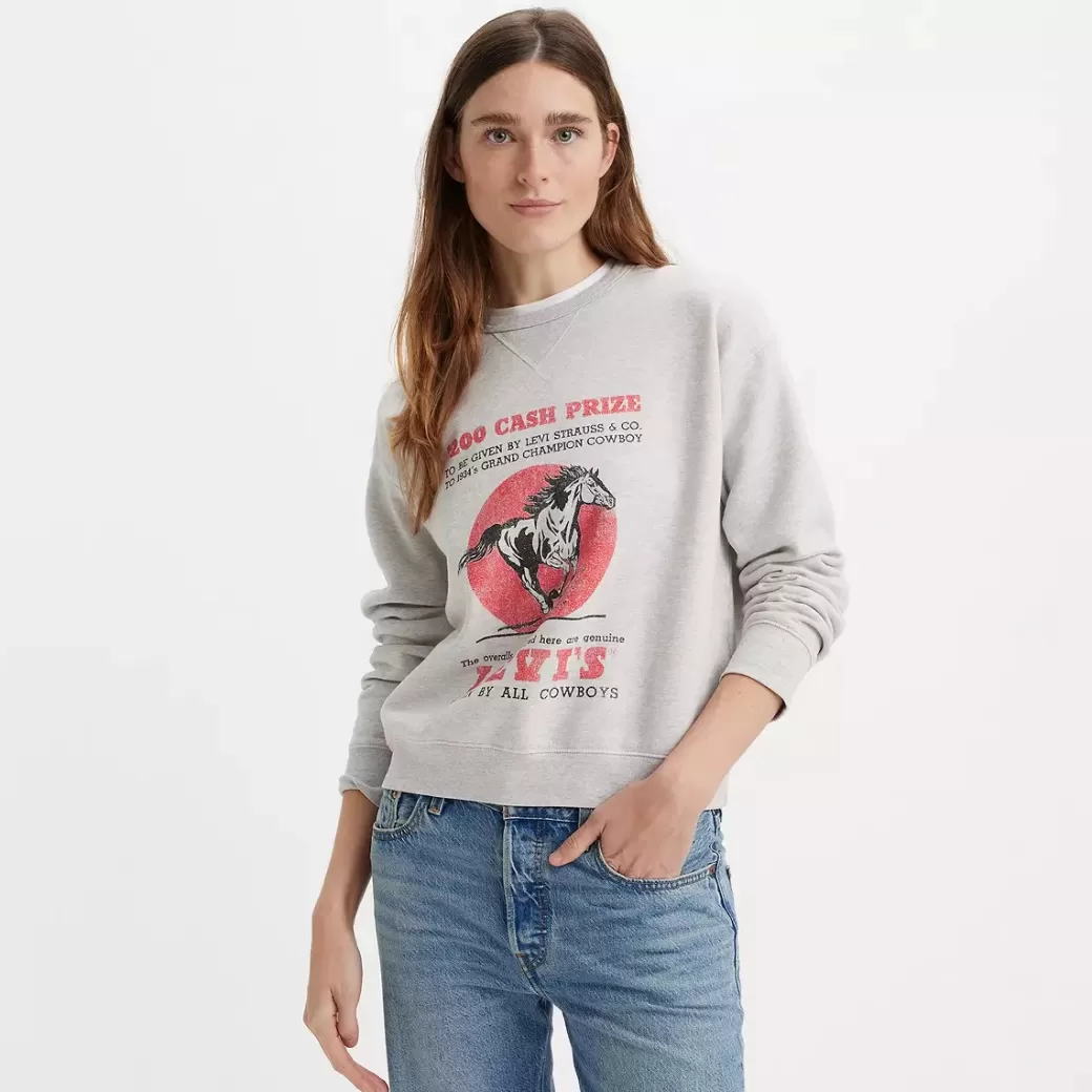 Levi's Sweatshirt Med Rund Hals Och Bildtryck New