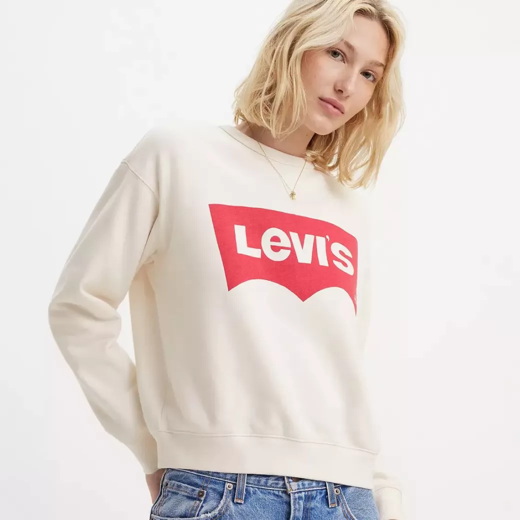 Levi's Sweatshirt Med Rund Hals Och Bildtryck Cheap