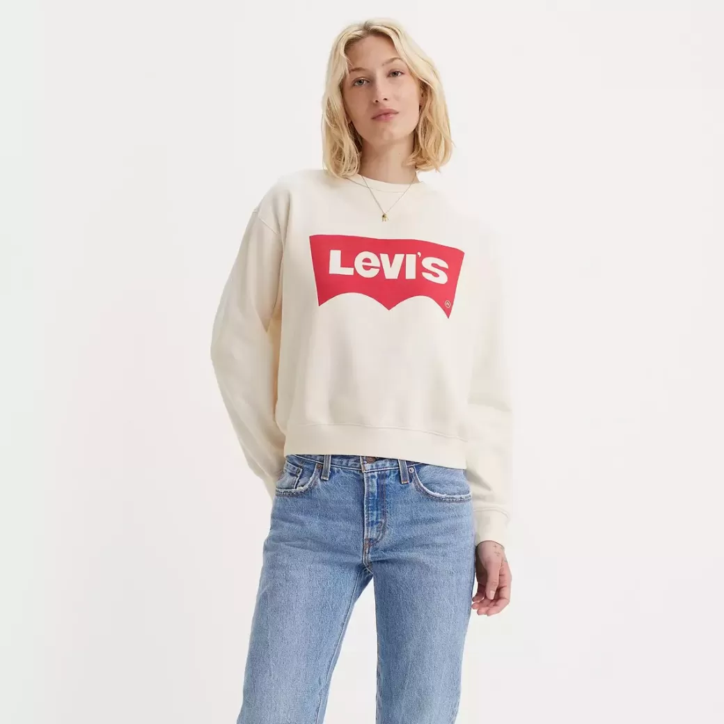 Levi's Sweatshirt Med Rund Hals Och Bildtryck Cheap