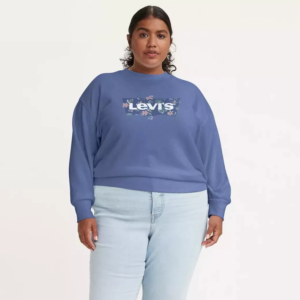 Levi's Sweatshirt Med Standard-Crewneck (Plusstorlek) Sale
