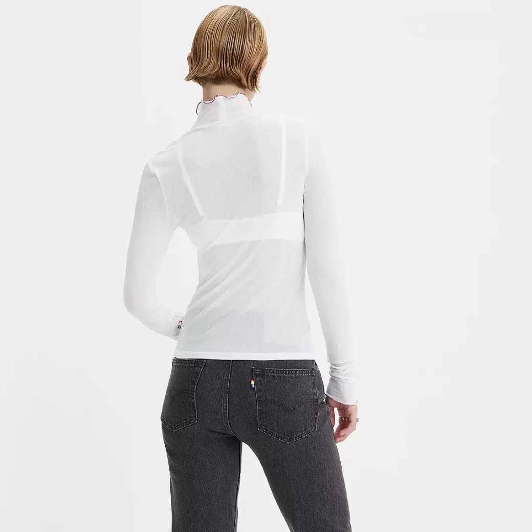 Levi's Tajt Langarmad T-Shirt Med Salladskant Clearance